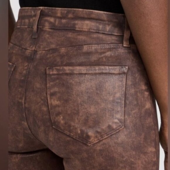 L'Agence Selma High-Rise Sleek Baby Boot Jeans Cocoa Mineral Coated -25 NWT - Picture 7 of 14